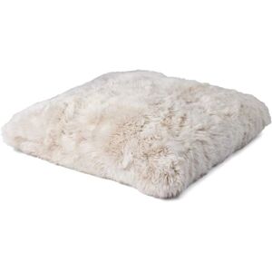 Natures Collection Maxi Float Cushion New Zealand Sheepskin Long Wool Double Side 90x90 cm - Ivory