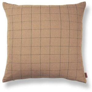 Ferm Living Brown Cotton Cushion 50x50 cm - Grid