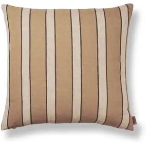 Ferm Living Brown Cotton Cushion 50x50 cm - Stripe