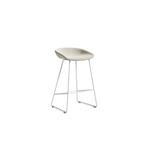 HAY AAS 39 About A Stool Full Upholstery SH: 65 cm - White Powder Coated Steel/Coda 100