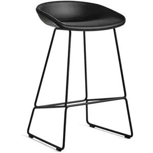 HAY AAS 39 About A Stool Full Upholstery SH: 65 cm - Black Powder Coated Steel/Sierra SI1001