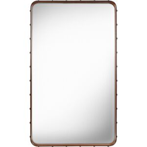 GUBI Adnet Wall Mirror Rectangular 65x115 cm - Tan leather