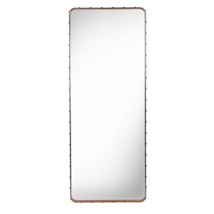 GUBI Adnet Wall Mirror Rectangular 70x180 cm -Tan leather