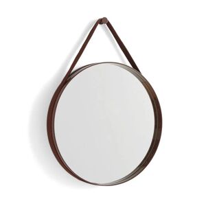 HAY Strap Mirror No. 2 Ø: 50 cm - Dark Brown