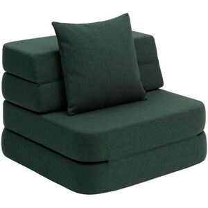 By KlipKlap KK 3 Fold Sofa Single L: 75 cm - Deep Green/Light Green