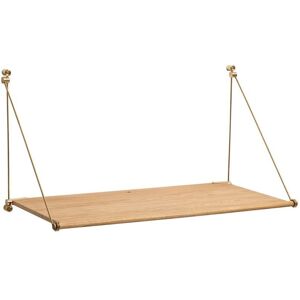 We Do Wood Loop Desk B: 104 cm - Oak/Brass