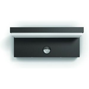 Philips Bustian IR LED Væglampe m/Motion Sensor L: 22 cm - Antracitgrå/Aluminium/Varm Hvid