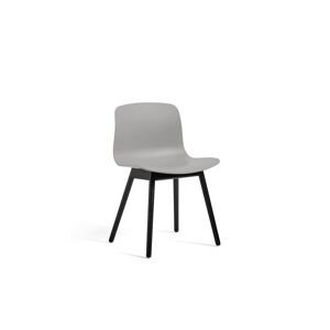 HAY AAC 12 About A Chair SH: 46 - Black Lacquered Solid Oak/Concrete Grey