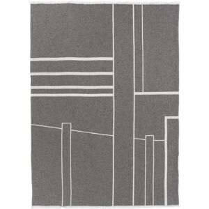 Kristina Dam Studio Architecture Throw Plaid 130x180 cm - Black Melange /Off White