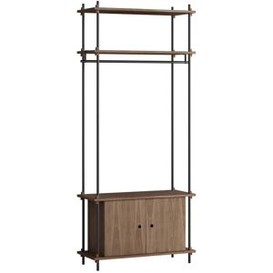 Moebe Shelving System S.200.1.G 200x85 cm - Smoked Oak/Black