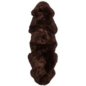 Natures Collection New Zealand Sheepskin Rug Long Wool 180x60 cm - Chocolate