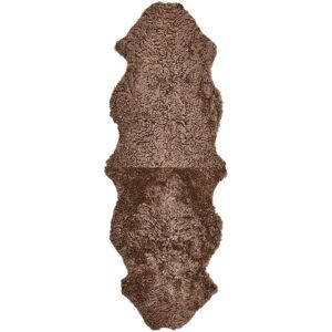 Natures Collection New Zealand Sheepskin Rug Short Wool Curly 180x60 cm - Taupe