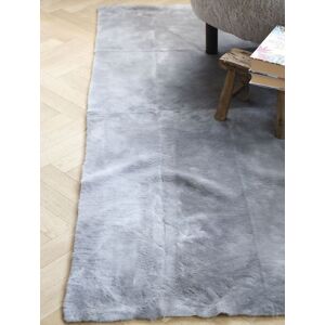 Natures Collection Moccasin Design Rug of New Zealand Sheepskin Short Wool 170x240 cm - Silver Grey