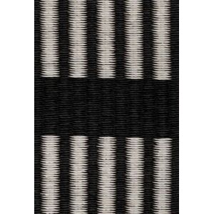 Woodnotes Cut Stripe Carpet Sewn Edges 140x200 cm - Black/Stone
