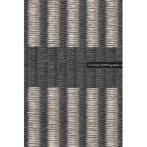 Woodnotes Cut Stripe Carpet Sewn Edges 170x240 cm - Graphite/Stone
