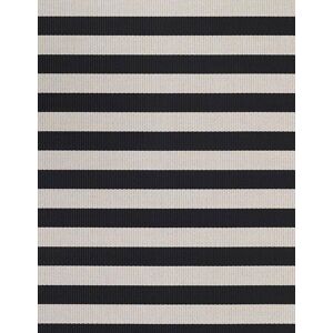 Woodnotes Big Stripe Carpet Sewn Edges 140x200 cm - Black/Stone