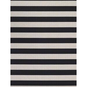 Woodnotes Big Stripe Carpet Sewn Edges 170x240 cm - Black/Stone