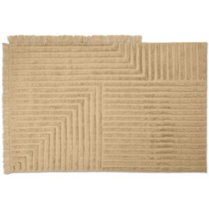 Ferm Living Crease Wool Rug S 140x200 cm - Light Sand