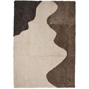 Natures Collection New Zealand Sheepskin River Design Rug 170x240 cm - Anthracite/Pearl/Graphite