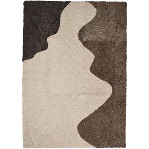 Natures Collection New Zealand Sheepskin River Design Rug 150x200 cm - Anthracite/Pearl/Graphite