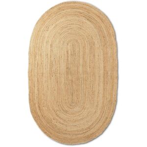 Ferm Living Eternal Oval Jute Rug Small 140x200 cm - Natural