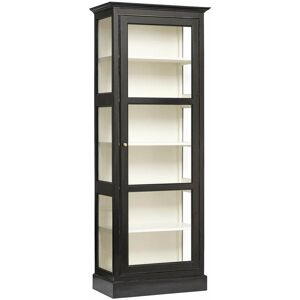 Nordal Classic Cabinet Single Vitrineskab 84 x 212 cm - Sort / Træ