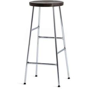 HAY Cornet bar stool high H: 75 cm - Chromed steel/Smoked solid oakHAY Cornet bar stool high H: 75 cm - Chromed steel/Smoked solid oak OUTLET