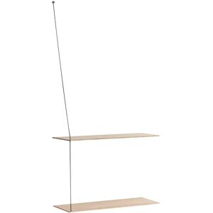 Woud Stedge Shelf 2.0 L: 60 cm - White Pigmented Lacquered Oak