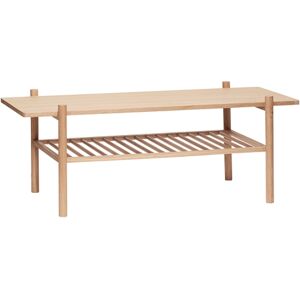 Hübsch Acorn Sofa bord m/hylde L: 120 B: 57 H: 46 cm - Egetræ Natur