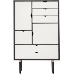 Andersen Furniture S5 Opbevaringsmøbel 83x132 cm - Sort/Hvide fronter