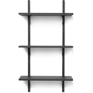 Ferm Living Sector Shelf T/N 54x102 cm - Black Ash/Black Brass