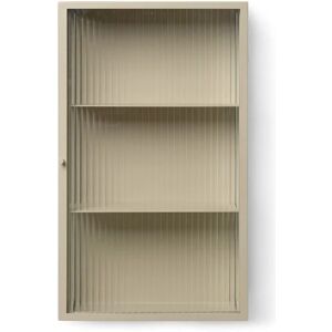 Ferm Living Haze Wall Cabinet 60x35 cm - Reeded Glass/Cashmere