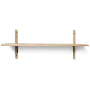 Ferm Living Sector Shelf S/W 26,1x87 cm - Oak/Black Brass