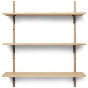 Ferm Living Sector Shelf T/W 26,1x87 cm - Oak/Black Brass