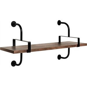 GUBI Démon Shelf, 2 Brackets, 95, 1 shelf American Walnut Semi Matt Lacquered)