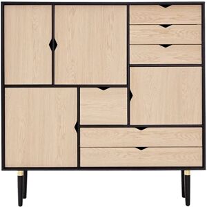 Andersen Furniture Unique Highboard 131x43x133 cm - Sort/Eg