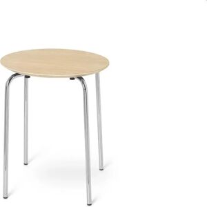 Ferm Living Herman Stool Taburet SH: 45 cm - Chrome / Natural Oak Veneer OUTLET