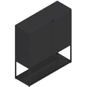 HAY New Order Comb. 201 - 3 Layers 1 Door/W. Wall Safety Bracket 109,3x100cm - Charcoal