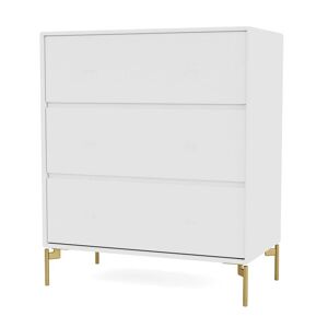 Montana QS Selection Carry Kommode med ben 69,6x69,6x38 cm - 101 New White / Brass