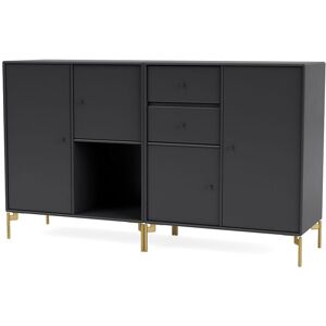 Montana Selection Couple Skænk med ben 139,2x69,6x38 cm - 04 Anthracite / Brass