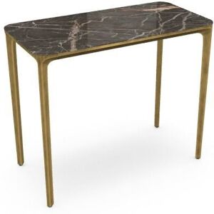 SOVET Slim 4 Legs Console L: 90 cm - Burnished Brass/Ceramics Ombra di Caravaggio