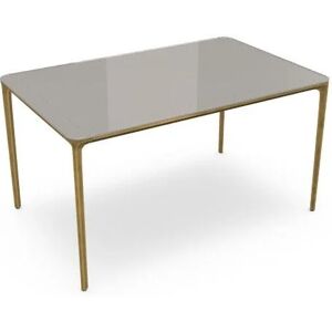 SOVET Slim Rectangular 140x90 cm - Burnished Brass/Glass Clay