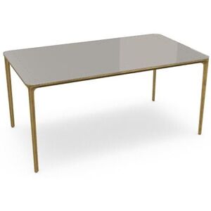 SOVET Slim Rectangular 160x90 cm - Burnished Brass/Glass Clay