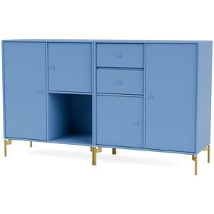 Montana Selection Couple Skænk med ben 139,2x69,6x38 cm - 154 Azure / Brass