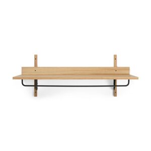 Ferm Living Sector Rack Shelf B: 87 cm - Oak/Black Brass