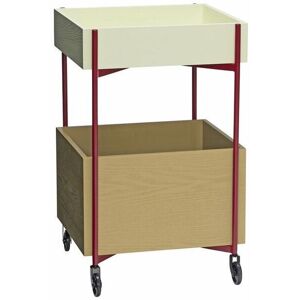 Hübsch Fresh Trolley H: 70 cm - Khaki/Burgundy