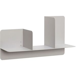 Hübsch Fold Shelf Double L: 60 cm - Grå/Jern