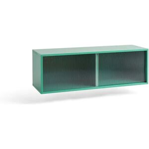 HAY Colour Wall Cabinet M w. Glass Doors 120x39x39 cm - Dark Mint