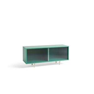 HAY Colour Floor Cabinet M w. Glass Doors 120x39x51 cm - Dark Mint