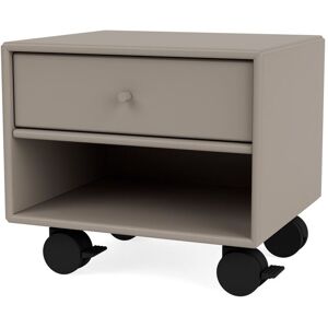 Montana Selection Dash Sengebord på hjul 35,4x24x30 cm - 141 Truffle / Sort UDSTILLINGSMOD OUTLET